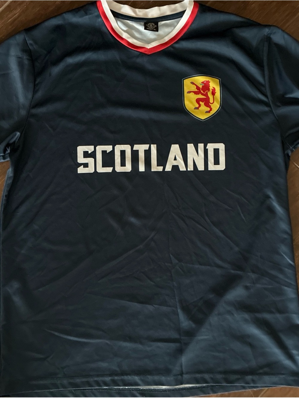 NWOY Navy Scotland Crest Short-Sleeve Jersey. World Cup. Size XL